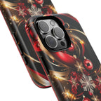 Christmas Red and Gold Phone Case - Tough Cases for Holiday Cheer