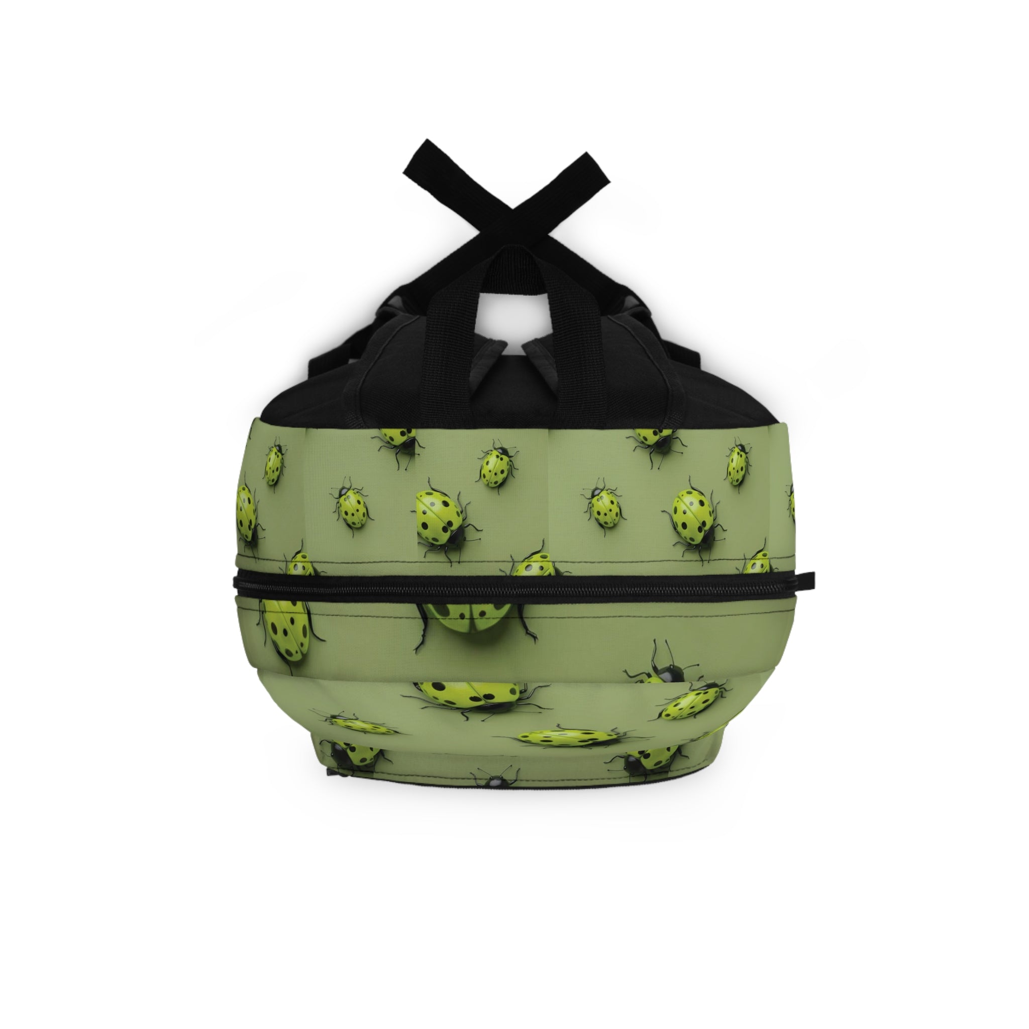 Green Ladybug Backpack — Cute Bug Print School & Casual Daypack