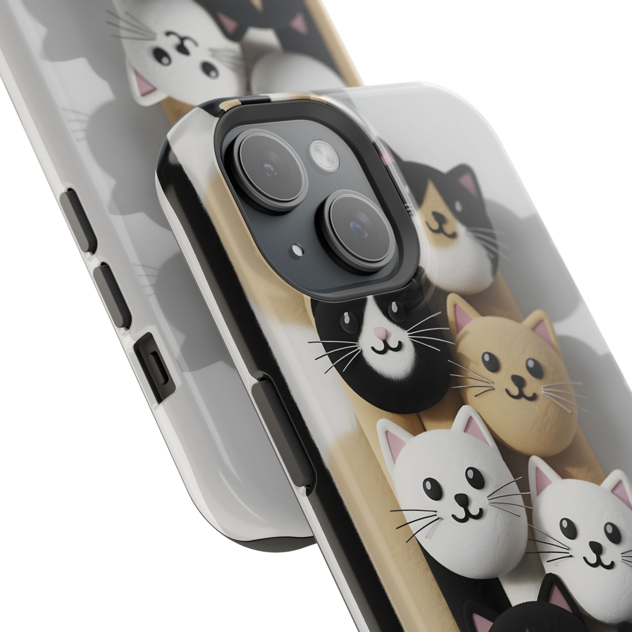 Cat-Themed Magnetic Impact-Resistant Phone Cases