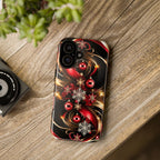 Christmas Red and Gold Phone Case - Tough Cases for Holiday Cheer
