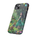 Whimsical Phone Case with Nature and Dog Artwork