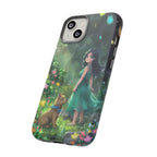 Whimsical Phone Case with Nature and Dog Artwork