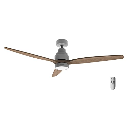 Cecotec EnergySilence Aero 5300 Ceiling Fan in white and wood design with remote control