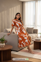 Rise & Shine: Max Cotton Red A-Line Dress — Bold, Comfortable & Forever Chic