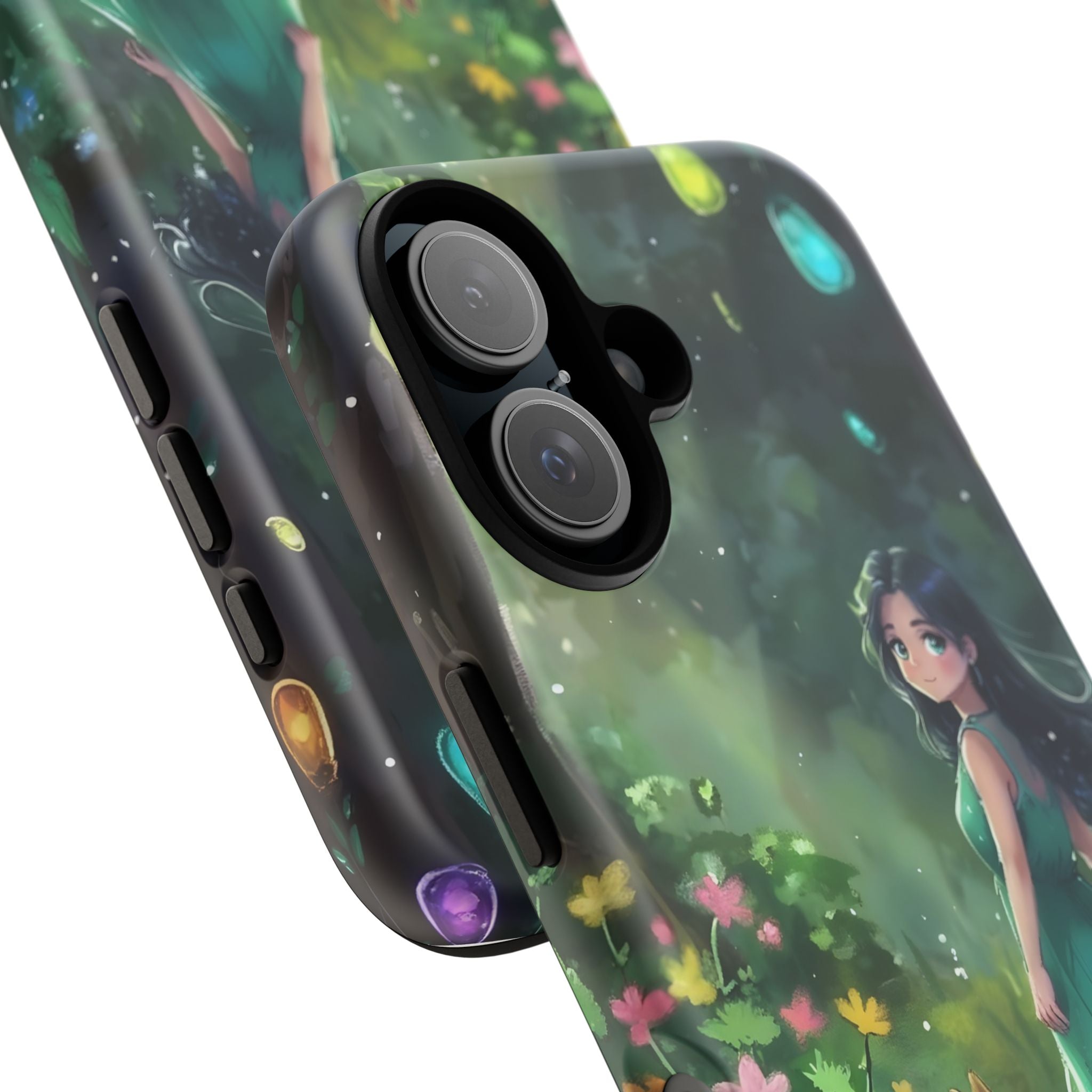 Whimsical Phone Case with Nature and Dog Artwork