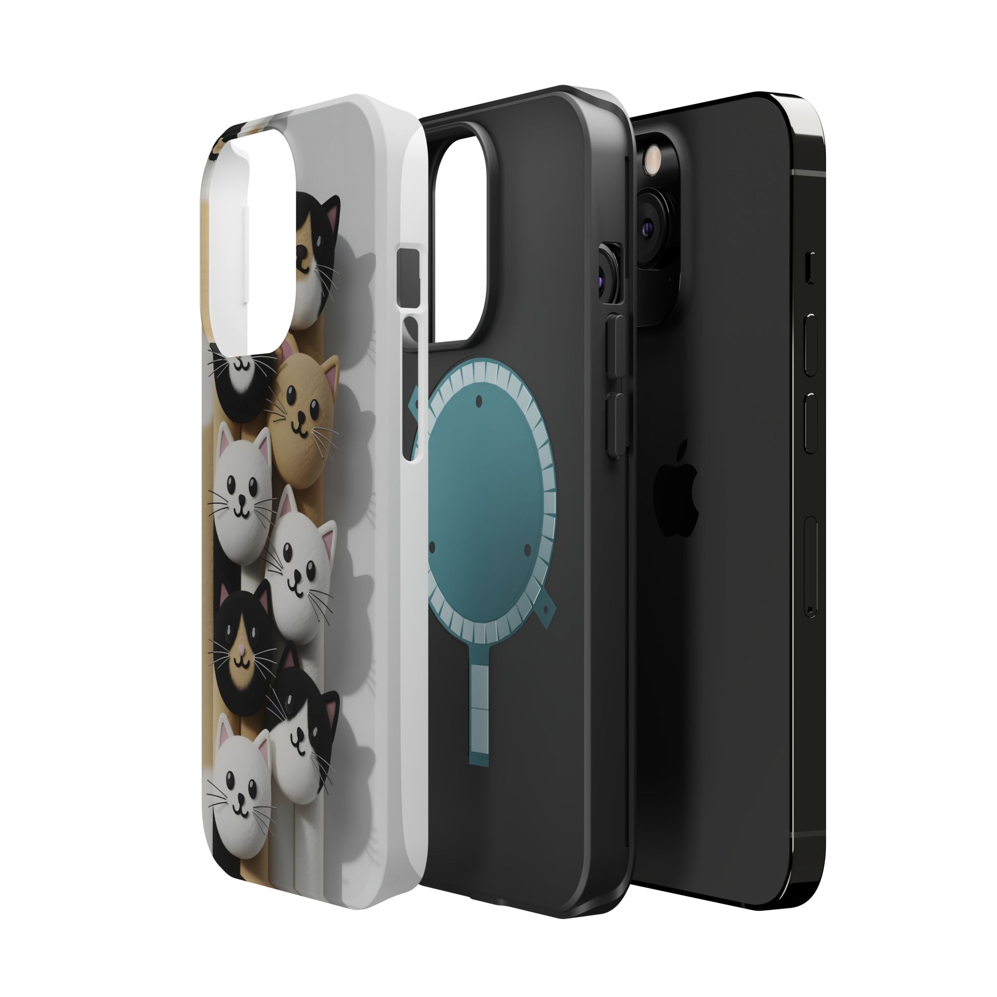 Cat-Themed Magnetic Impact-Resistant Phone Cases