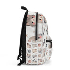 Cute Kitten Pattern Backpack — Pastel Cats & Yarn School Bag