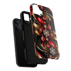 Christmas Red and Gold Phone Case - Tough Cases for Holiday Cheer