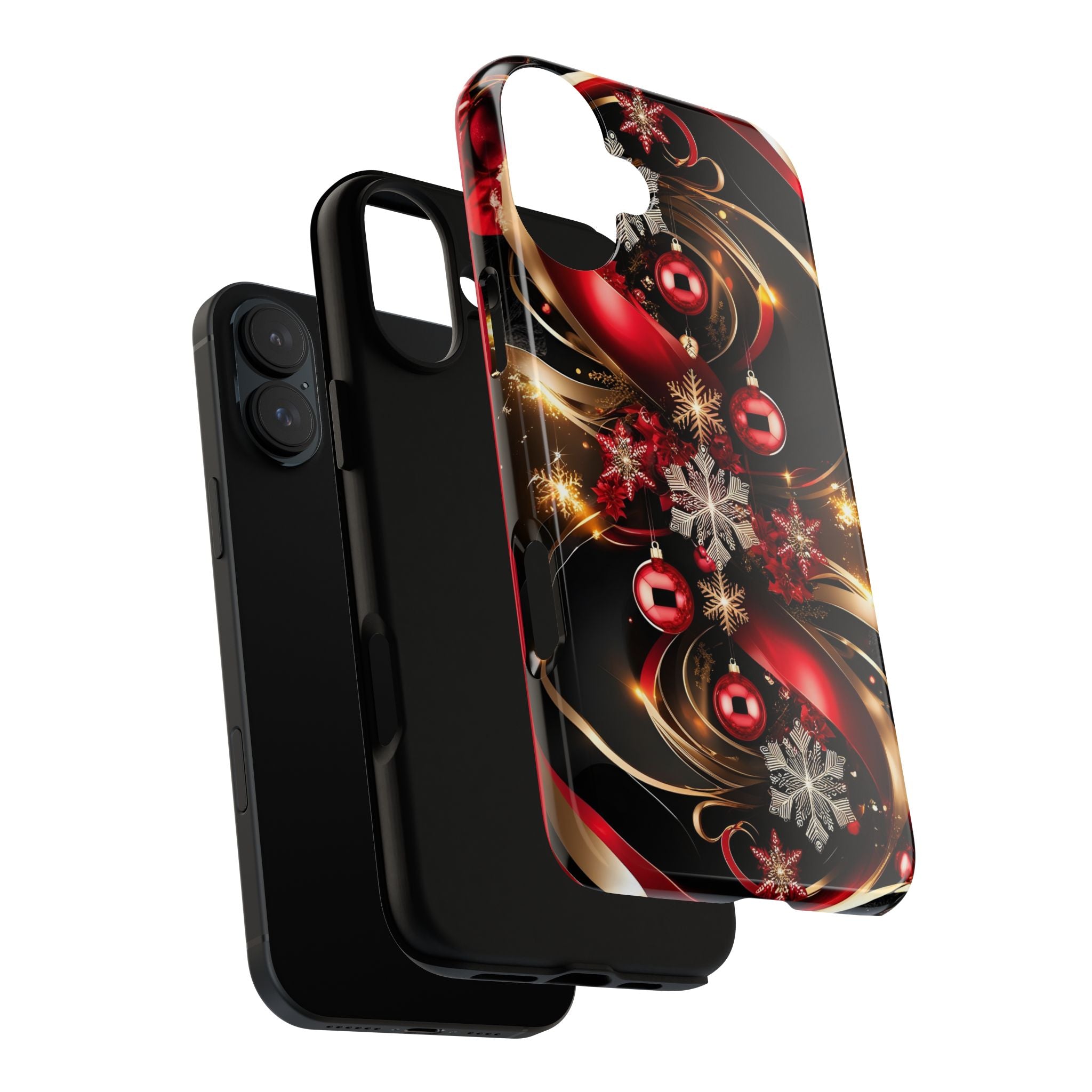 Christmas Red and Gold Phone Case - Tough Cases for Holiday Cheer