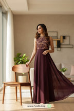 Floral Fiesta Maxi: Miss Chase Multicolour Georgette Dress for Effortless Radiance