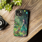 Whimsical Phone Case with Nature and Dog Artwork