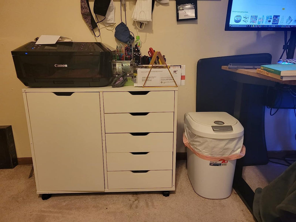Devaise 5-Drawer Wood Dresser Chest with Door