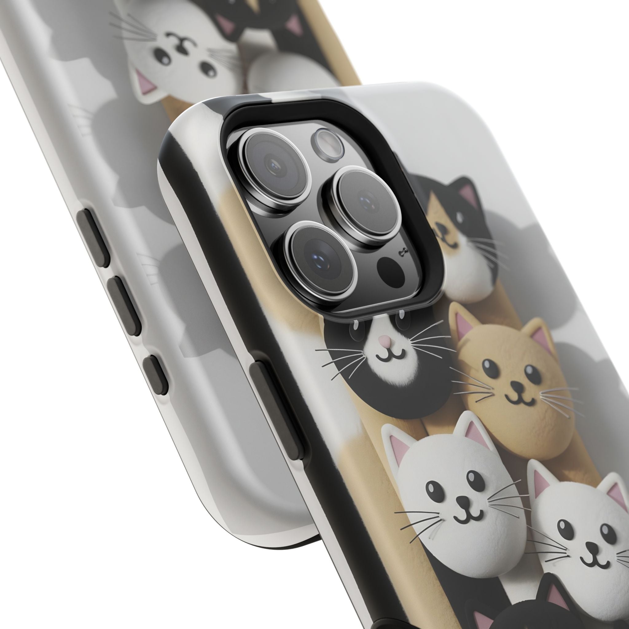 Cat-Themed Magnetic Impact-Resistant Phone Cases