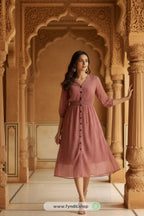 Effortless Elegance: Harpa Pink Cotton Dress – Your Go-To for Every Occasion