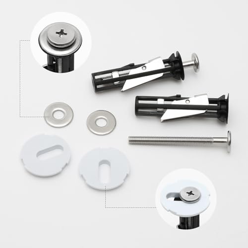 Poxiaoer Toilet Seat Fittings - Universal Screws for Easy Installation