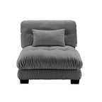 27 Armless Sofa with 1 Pillow, Gray