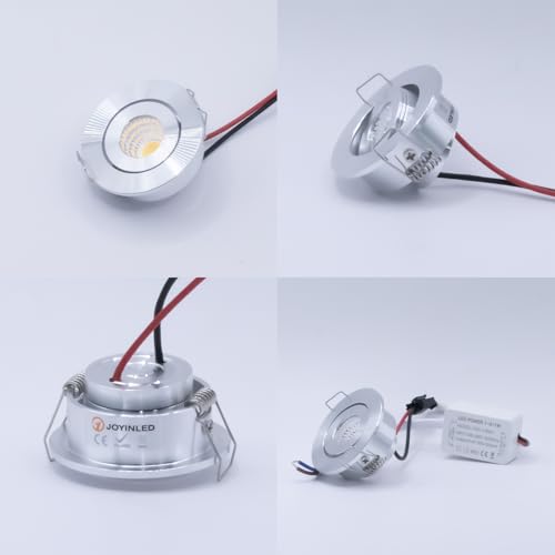 Joyinled Warm White Small 3w Cob Led Recessed Ceiling Light - Adjustable Brightness