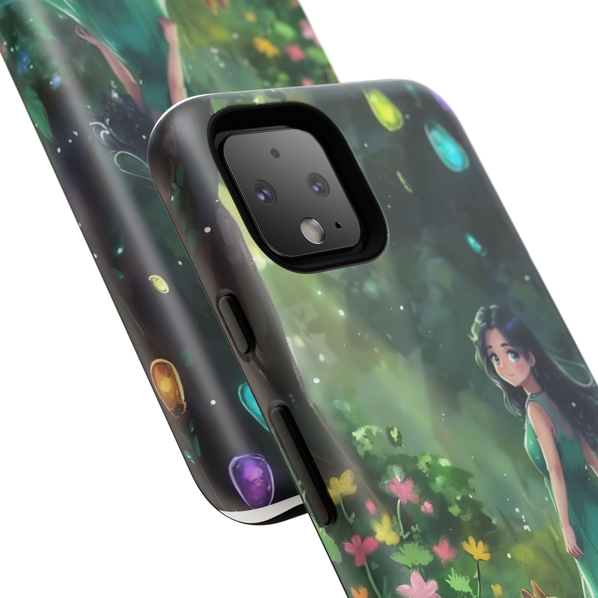 Whimsical Phone Case with Nature and Dog Artwork