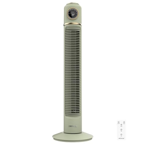 Cecotec EnergySilence 1090 Retro Green Pedestal Fan with LED display and remote control