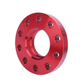 CarBole 5x120 Wheel Spacer Adapters in red, designed for BMW vehicles, showcasing high-quality aluminum alloy construction.