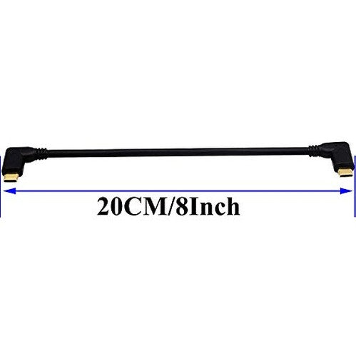 Zdycgtime Type C 3.1 Extension Cable 90 Degree Male to Male - 10gbps Data Transfer