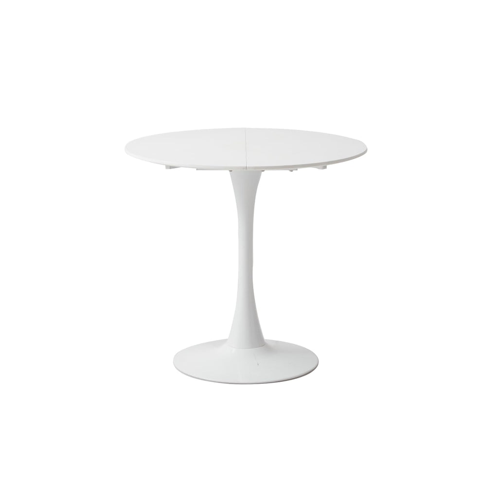 GrandCA HOME Modern Round Dining Table 80cm White