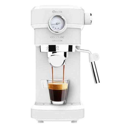 Cecotec Cafelizzia 790 Espresso Machine in white with elegant design
