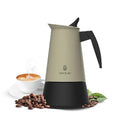 Cecotec Piccolina 200 Italian Coffee Machine in green with elegant stainless steel design