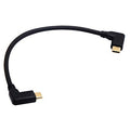 zdyCGTime 90 Degree USB 3.1 Type C Male to Male Extension Cable in black, 20CM length