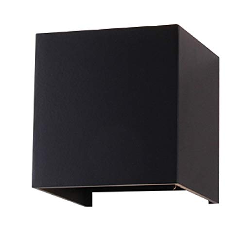 V-TAC 12W Modern Square LED Wall Light in black diecast aluminum with adjustable beam angle