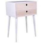 House Nordic Rimini White Bedside Table with 2 Drawers