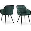 CLIPOP Dining Chairs Set of 2 - Green Velvet