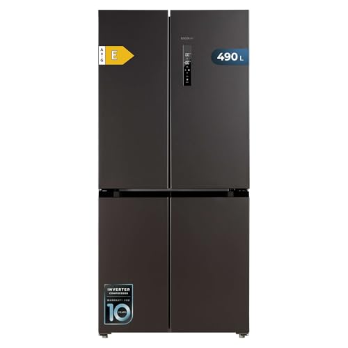 Cecotec 4-door American fridge in dark finish with digital display and spacious interior