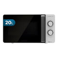 Cecotec ProClean 3010 Microwave in white with black door, showcasing its elegant design and features.