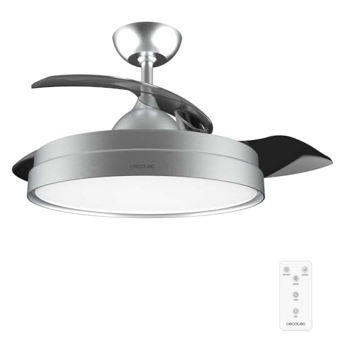 Cecotec EnergySilence Aero 4280 Ceiling Fan with retractable blades and minimalist lamp design