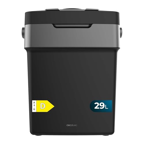Cecotec Mini Fridge in black, portable design with 29L capacity