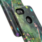 Whimsical Phone Case with Nature and Dog Artwork