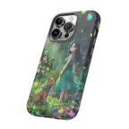 Whimsical Phone Case with Nature and Dog Artwork