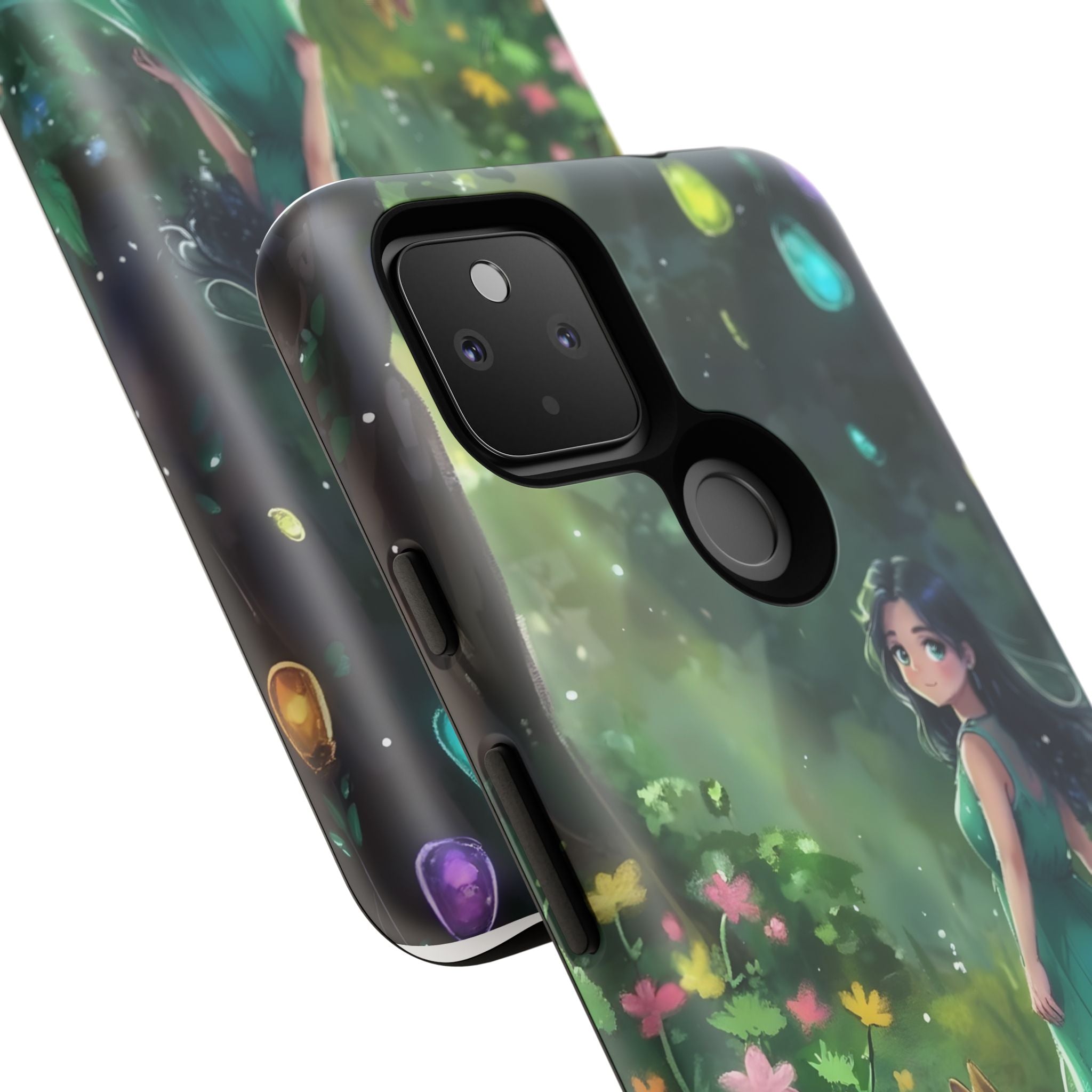Whimsical Phone Case with Nature and Dog Artwork