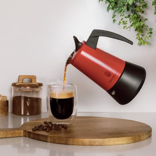 Cecotec - Piccolina 900 Gold Coffee Maker, 450 ml, 10 Cups, Stainless Steel Filter