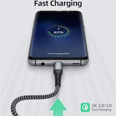 Sunguy 6 Inch Short Usb C Cable 3pack - Fast Charging for Iphone & Samsung