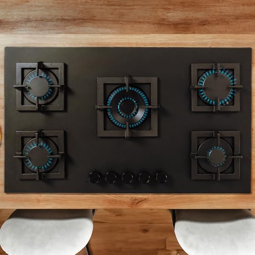Cecotec Gas Plate 5 Burners for Natural Gas & Butane - Easy to Clean