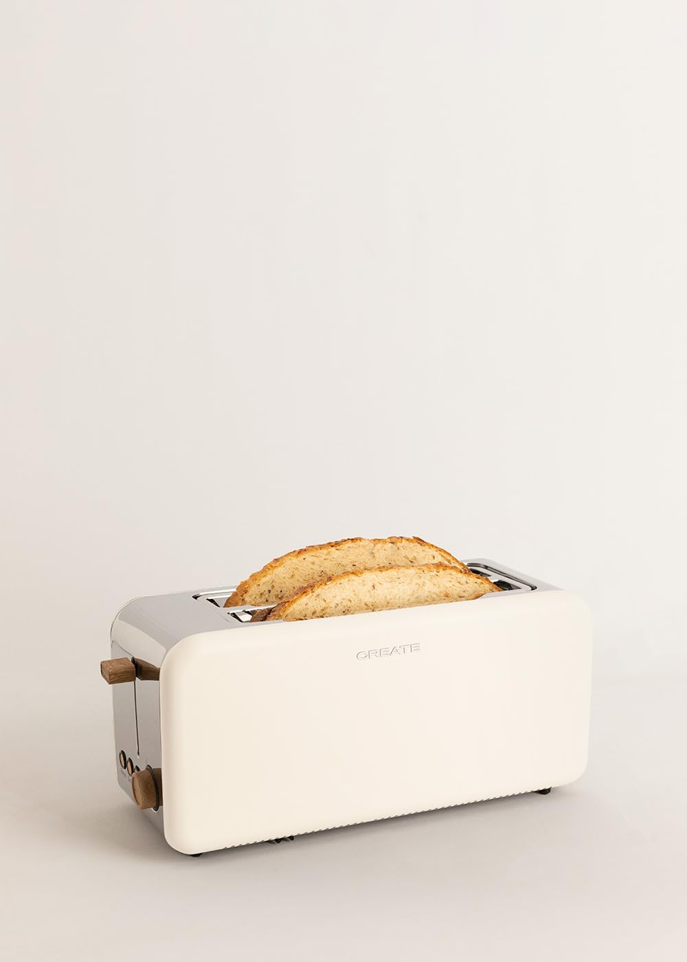 CREATE Retro XL Off White Toaster with 6 Power Levels