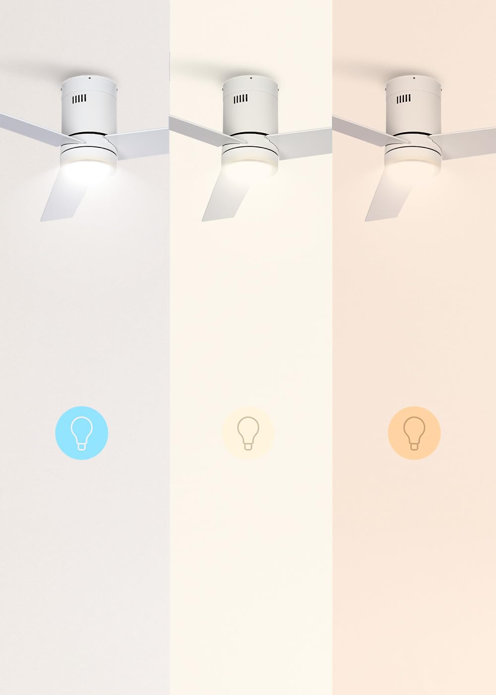CREATE Ceiling Fan with White Light and Remote Control