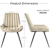 Hawthyhome Dining Chairs Set of 8 Upholstered - Beige