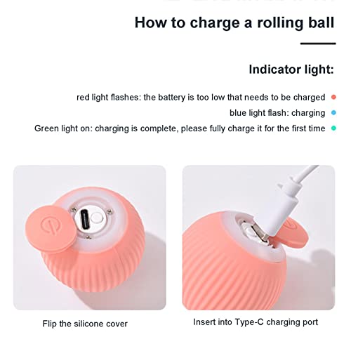 Ljlhg Interactive Cat Toys Ball - 360 Degree Self Rotating Fun