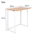 H&H Happy Home Foldable Computer Desk with Antique Style