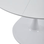 GrandCA HOME 110cm Round Dining Table in White