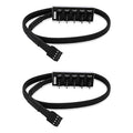 Fancasee 1 to 5 way fan hub splitter extension cable in black, featuring a braided design for durability.