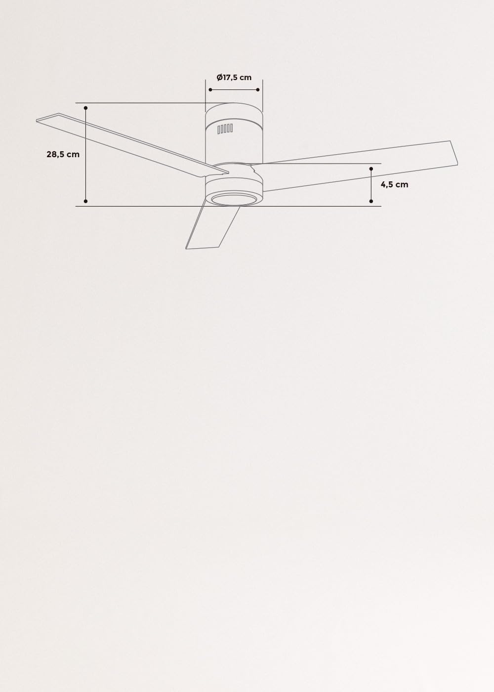 CREATE Ceiling Fan with White Light and Remote Control